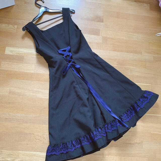レース十字架ジャンパースカート レディースのスカート(ひざ丈スカート)の商品写真