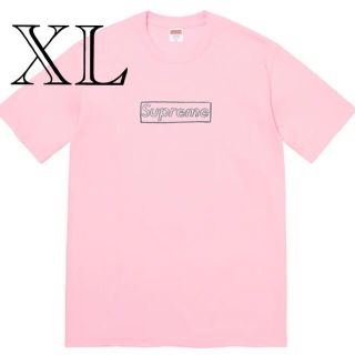 シュプリーム(Supreme)のsupreme KAWS Chalk Logo T Light Pink XL (Tシャツ/カットソー(半袖/袖なし))