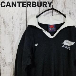 カンタベリー(CANTERBURY)の【希少】CANTERBURY　カンタベリー　オールブラックス　ラガーシャツ(ポロシャツ)