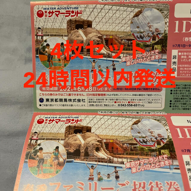 SALE/70%OFF】 東京都競馬 株主優待券 東京サマーランド 4枚 unki.fi