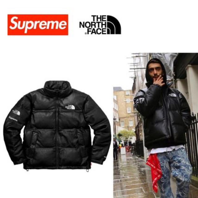 Supreme(シュプリーム)のSupreme ノースフェイス 17AW シュプリーム レザー ダウン ヌプシ メンズのジャケット/アウター(ダウンジャケット)の商品写真