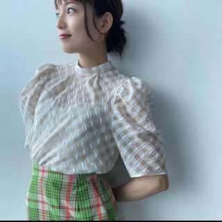リリーブラウン✳︎ギンガムチェックブラウス✳︎川口春奈着用- リリーブラウン✳︎ギンガムチェックブラウス✳︎川口春奈着用-