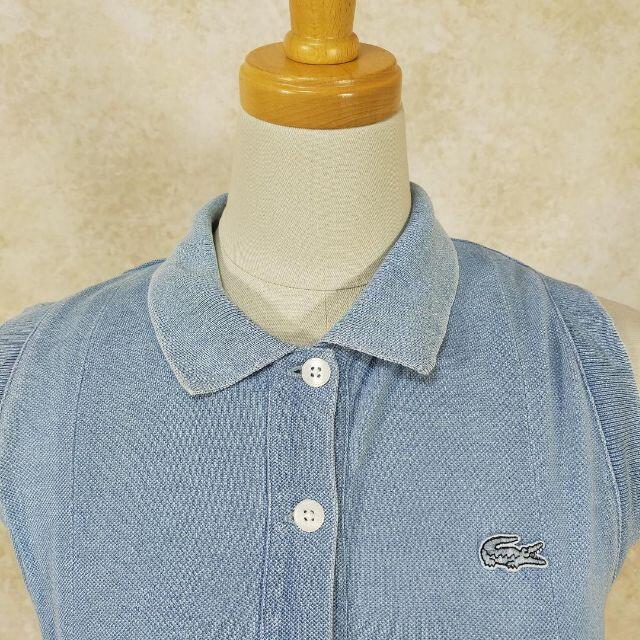 LACOSTE XS ブルー 水色 銀ワニの通販 by 古着ショップパステル|ラコステならラクマ - ラコステ ポロシャツ ロングワンピース サイズ34 好評通販