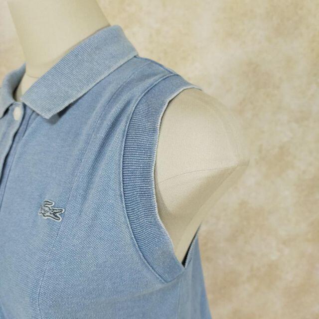 LACOSTE XS ブルー 水色 銀ワニの通販 by 古着ショップパステル|ラコステならラクマ - ラコステ ポロシャツ ロングワンピース サイズ34 好評通販