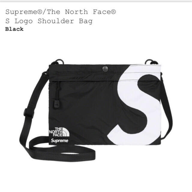 supreme north face s logo shoulder bag 黒