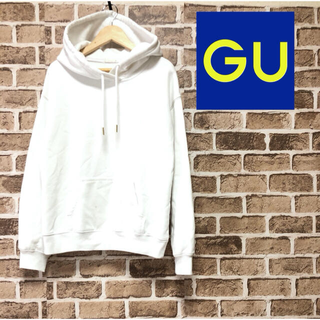 GU 【超人気】❤GU❤ パーカー 白 ジーユー 〈M〉 春 夏 ユニセックスの通販 by チャチャパン's shop｜ジーユーならラクマ