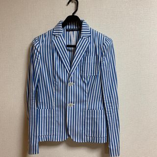 ラルフローレン(Ralph Lauren)の【Ralph Lauren】7号サイズ/ホワイトマリンブルーストラップジャケット(テーラードジャケット)