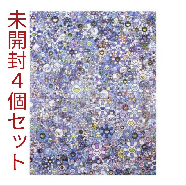 村上隆ジグソーパズルSKULLS & FLOWERS BLUE SIGNAL美術品/アンティーク