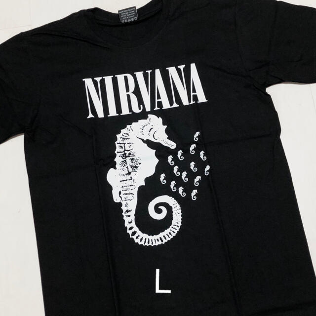 NIRVANA　ニルバーナ　タツノオトシゴ　Tシャツ　Lサイズ　ブラック