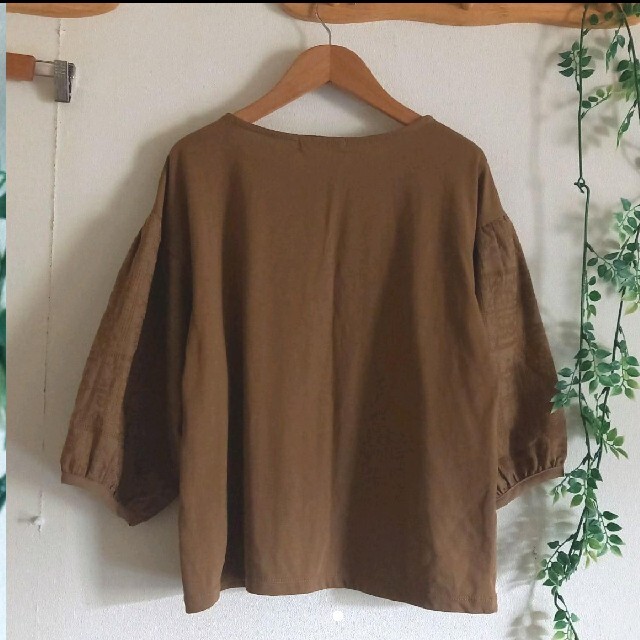 chocol raffine robe(ショコラフィネローブ)の１回着(F)刺繍トップス 7分袖 レディースのトップス(Tシャツ(半袖/袖なし))の商品写真