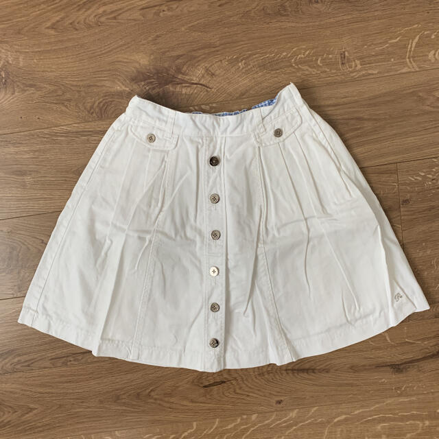 pom ponette(ポンポネット)のフレアスカート　ホワイト　150 キッズ/ベビー/マタニティのキッズ服女の子用(90cm~)(スカート)の商品写真