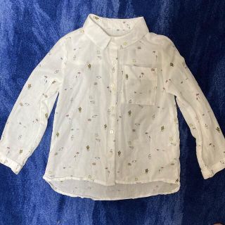 ザラキッズ(ZARA KIDS)の専用！Zara grils 柄シャツ　100cm と　刺繍ブラウス　2点(ブラウス)