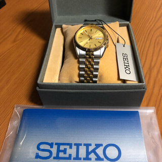 セイコー(SEIKO)のSEIKO セイコー seiko5 自動巻 ゴールド 裏スケルトン(腕時計(アナログ))