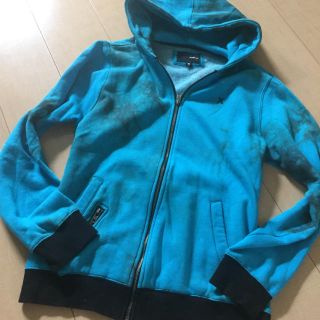 ハーレー(Hurley)のハーレーHURLEYムラ染柄裏起毛ジップパーカーSロンハーマン(パーカー)