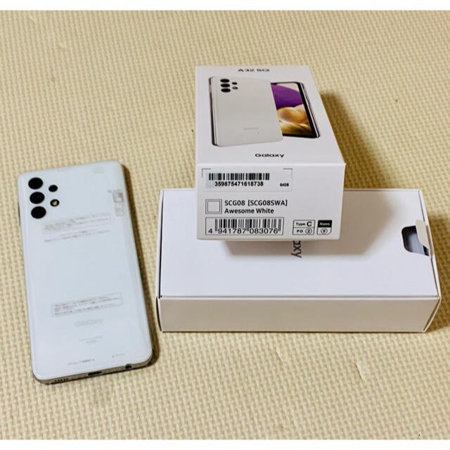 SAMSUNG(サムスン)の《SIMフリー》Galaxy A32 ホワイト 新品未使用 au スマホ/家電/カメラのスマートフォン/携帯電話(スマートフォン本体)の商品写真