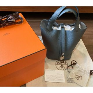 エルメス(Hermes)の【ケイ様専用】ピコタンPM  ブルーオラージュ　シルバー金具(ハンドバッグ)