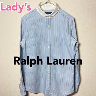 ラルフローレン(Ralph Lauren)のラルフローレン 丸襟ストライプシャツ ブラウス 7号(シャツ/ブラウス(長袖/七分))