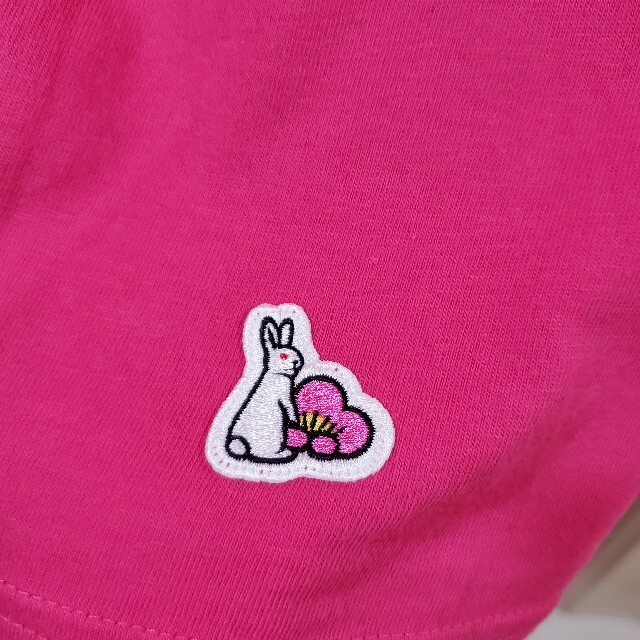 VANQUISH(ヴァンキッシュ)の【FR2梅】兎 絵文字 Tシャツ Mサイズ ピンク レディースのトップス(Tシャツ(半袖/袖なし))の商品写真