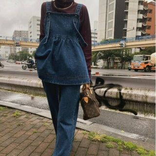 【新品タグ付】アメリ FRILL DENIM SET UP インディゴ 24