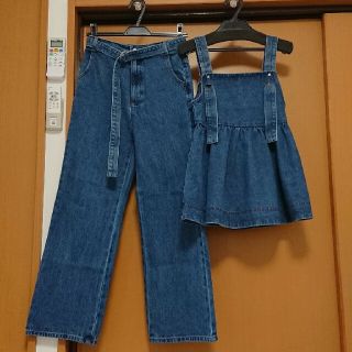 Ameri VINTAGE - 【新品タグ付】アメリ FRILL DENIM SET UP インディゴ