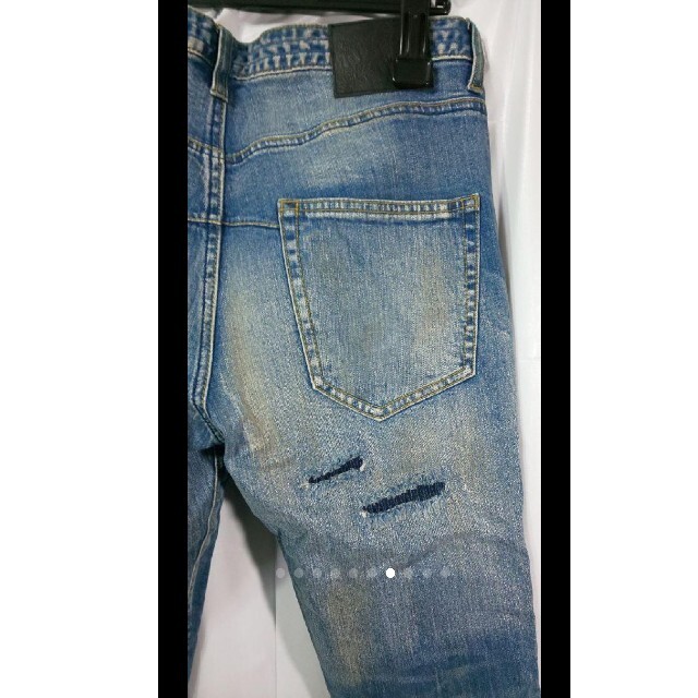 NUMBER (N)INE(ナンバーナイン)の未使用 NUMBER (N)INE denim ダメージスキニーデニム メンズのパンツ(デニム/ジーンズ)の商品写真