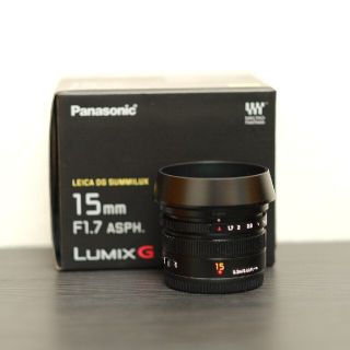 ライカ(LEICA)のPanasonic LEICA DG SUMMILUX 15mm F1.7美品(レンズ(単焦点))