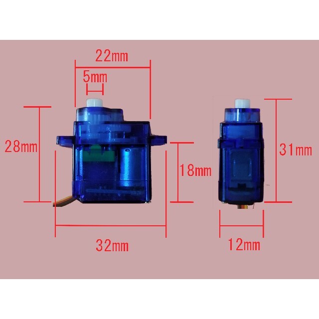 サーボモーター 2種類 8個+テスター 電子工作RC用 servo motor エンタメ/ホビーのおもちゃ/ぬいぐるみ(ホビーラジコン)の商品写真