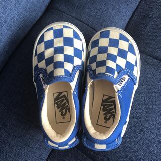 ヴァンズ(VANS)のvans kidsスニーカー　ブルー　青　14センチ　スリッポン(スニーカー)