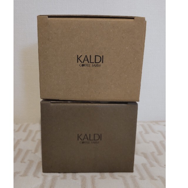 KALDI(カルディ)のKALDI カルディ　美濃焼スタッキングマグカップ2個セット インテリア/住まい/日用品のキッチン/食器(グラス/カップ)の商品写真