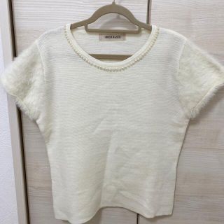 ミッシュマッシュ(MISCH MASCH)の＊ファー袖 半袖ニット＊(ニット/セーター)