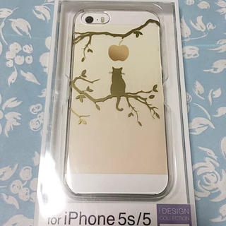 エレコム(ELECOM)のiPhone5s iPhoneSE ケース 猫 ネコ ゴールド アイホン5(iPhoneケース)