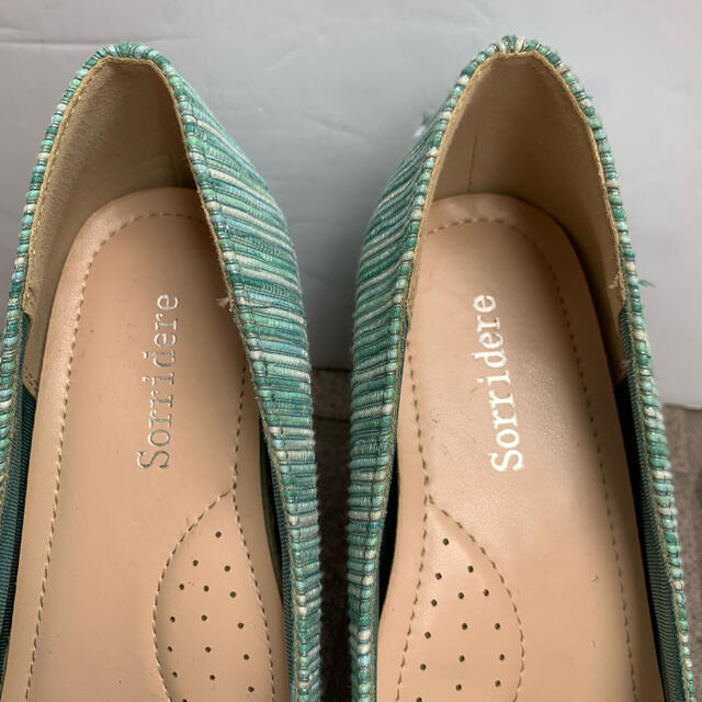レディース ヒール パンプス 靴 エメラルドグリーン M シューズ 新品 レディースの靴/シューズ(ハイヒール/パンプス)の商品写真