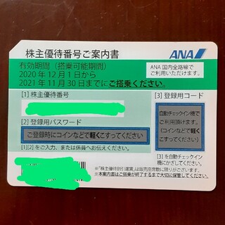 エーエヌエー(ゼンニッポンクウユ)(ANA(全日本空輸))のANA 株主優待券2枚　有効期間〜2021年11月30日(その他)