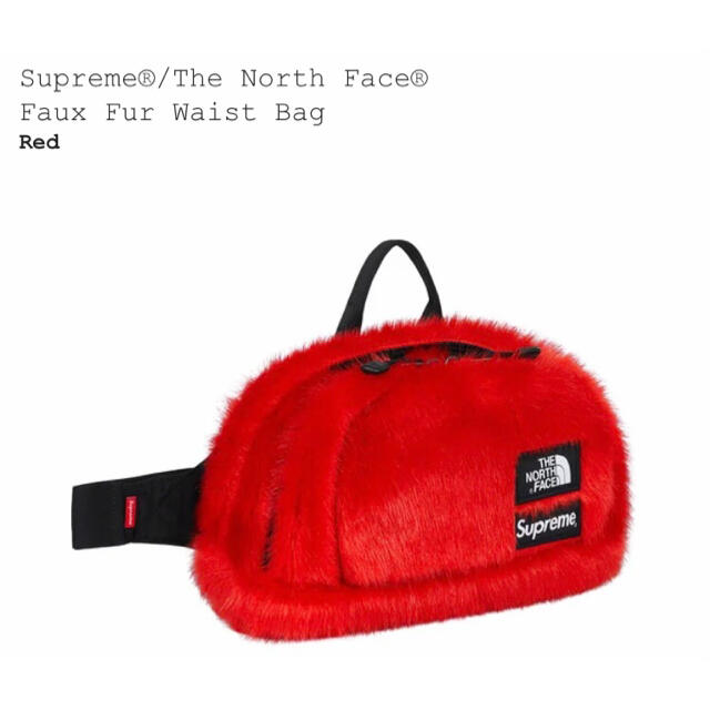 Supreme The North Face Faux Fur WaistBagRedレッドサイズ