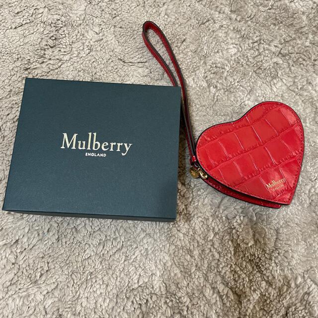 mulberry ハート型　コインパース　保護シール付き