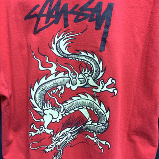 希少【old stussy】Vintage USA製 ドラゴン ロゴ Tシャツ