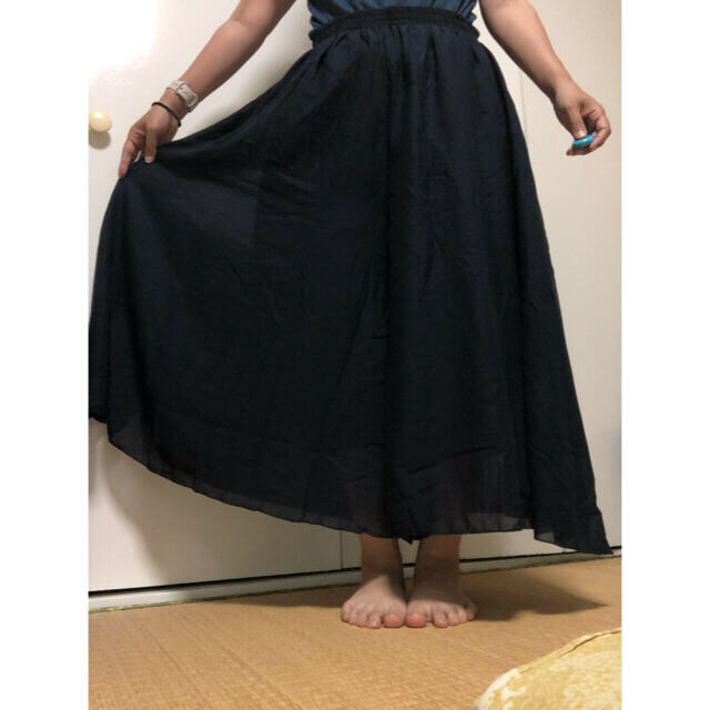 大人気  スカーチョ 紺  LL レディースのパンツ(その他)の商品写真