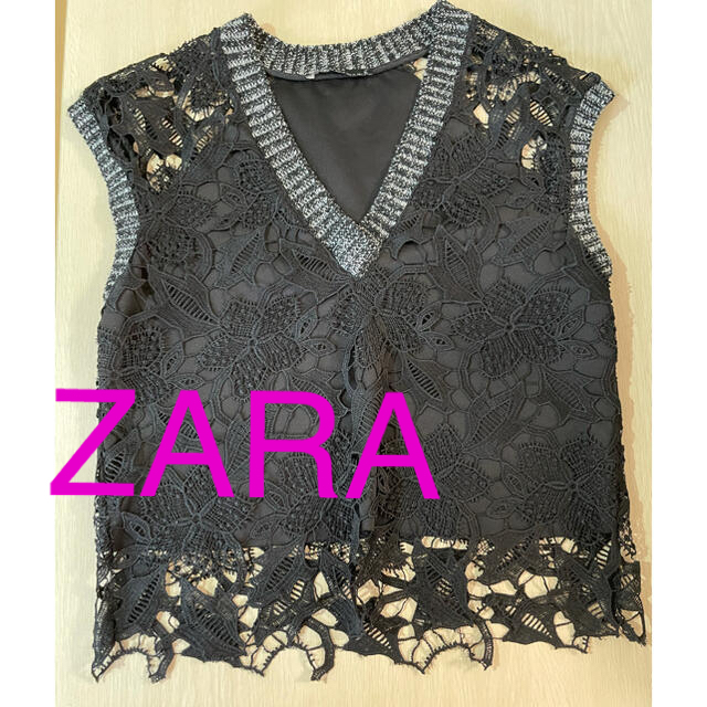 ZARA(ザラ)のレーストップス レディースのトップス(Tシャツ(半袖/袖なし))の商品写真