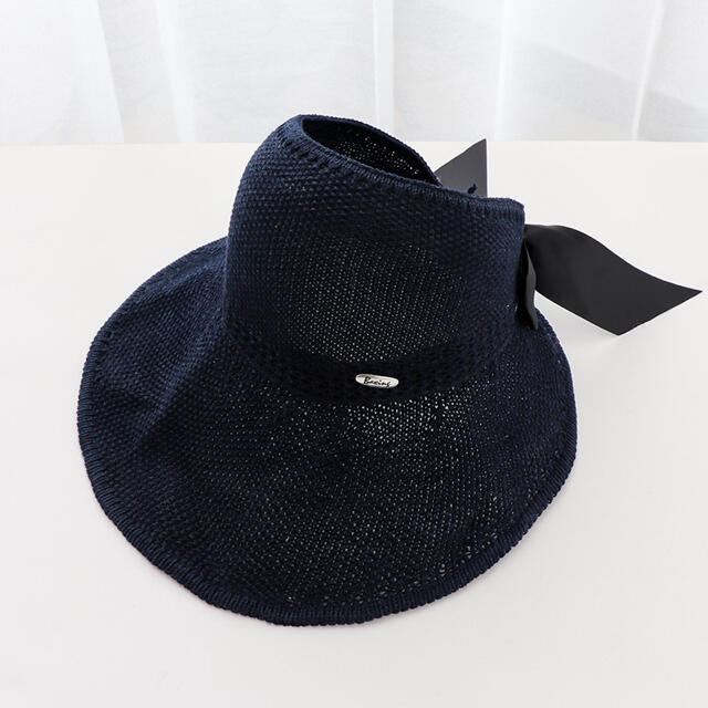 WALKPRO UVカット帽子　お洒落サンバイザー／グレー 紫外線対策 レディースの帽子(麦わら帽子/ストローハット)の商品写真