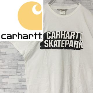 カーハート(carhartt)の【レア】カーハート　半袖Tシャツ　デカロゴ　ゆるダボ　ホワイト　XL(Tシャツ/カットソー(半袖/袖なし))