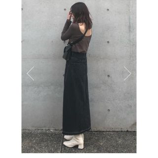 マウジー(moussy)のNEW MOUSSY  DAMAGE HEM A LINE スカート  (ロングスカート)