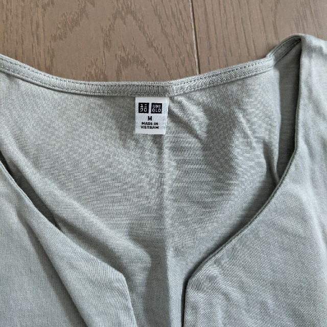 UNIQLO(ユニクロ)のユニクロ　マーセライズコットンキーネックT レディースのトップス(Tシャツ(半袖/袖なし))の商品写真