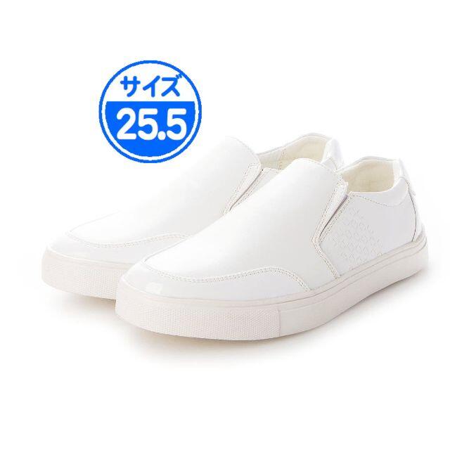 【アウトレット】ホワイトスニーカー 25.5cm 白 21109 メンズの靴/シューズ(スニーカー)の商品写真