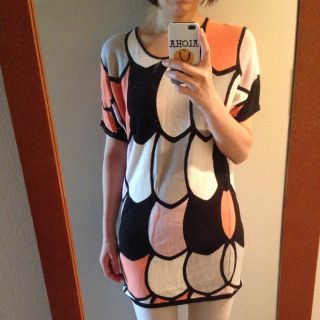 マリメッコ(marimekko)のmarimekkoニットロングtops(ニット/セーター)