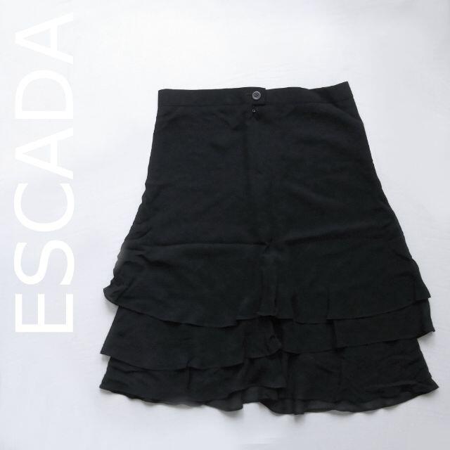 ESCADA(エスカーダ)の★ESCADA COUTURE エスカーダ 絹ディアードスカート36 ドイツ製★ レディースのスカート(ひざ丈スカート)の商品写真