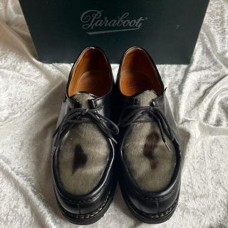 パラブーツ(Paraboot)の【希少/廃盤】ParaBoots パラブーツ ミカエルフォック　黒　41.5(スリッポン/モカシン)