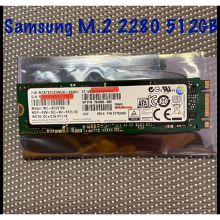 サムスン(SAMSUNG)のSamsung SSD M.2 2280 512GB使用時間4775,4774h(PCパーツ)