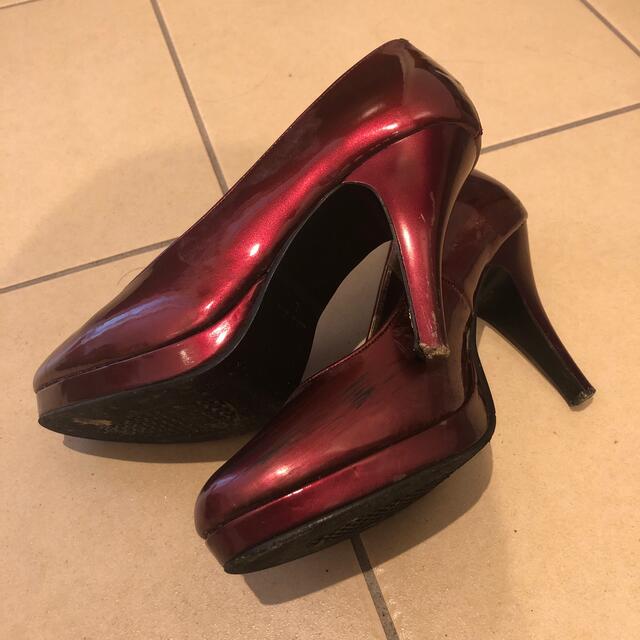 赤　ハイヒール レディースの靴/シューズ(ハイヒール/パンプス)の商品写真