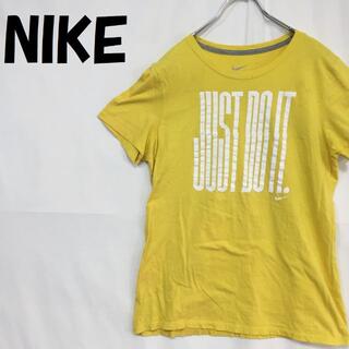 ナイキ(NIKE)の【人気】ナイキ ビッグロゴ Tシャツ ロゴプリント イエロー XL レディース(Tシャツ(半袖/袖なし))