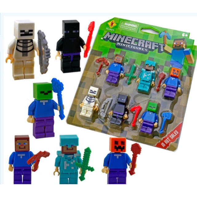 マインクラフト　LEGO互換性　ミニフィグ　キャラクター　レゴ LEGO エンタメ/ホビーのおもちゃ/ぬいぐるみ(キャラクターグッズ)の商品写真